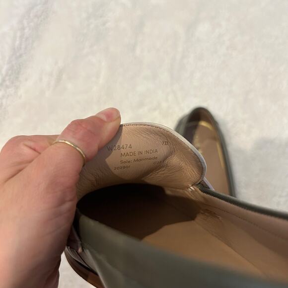 Cole Han Women’s 7 B Stassi Leather‎ Loafers Green/White Colorblock - Picture 8 of 9